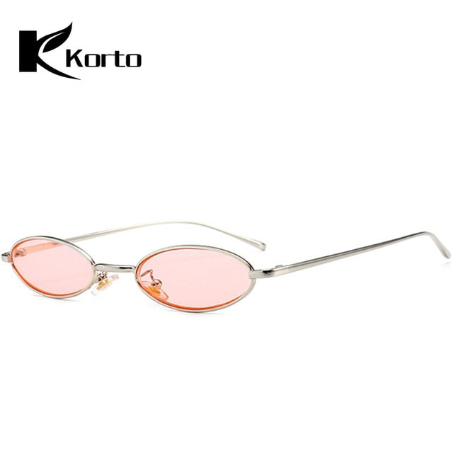 90s Oval Sunglasses Small Round For Women 2018 Rihanna Fashion Tinted Red Men Glasses Ladies Vintage Eyeglasses Yellow Eyewear