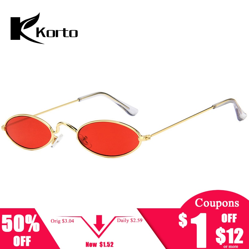 90s Oval Sunglasses Small Round For Women 2018 Rihanna Fashion Tinted Red Men Glasses Ladies Vintage Eyeglasses Yellow Eyewear