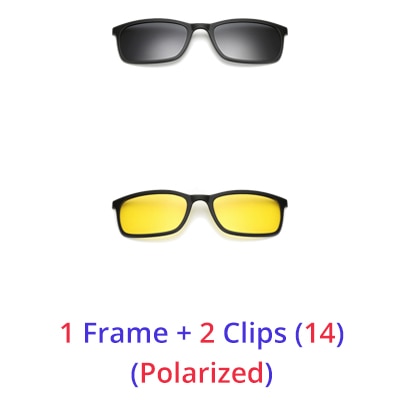 Ralferty Polarized Sunglasses Men Women 5 In 1 Magnetic Clip On Glasses TR90 Optical Prescription Eyewear Frames Eyeglass 8803