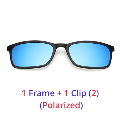 Ralferty Polarized Sunglasses Men Women 5 In 1 Magnetic Clip On Glasses TR90 Optical Prescription Eyewear Frames Eyeglass 8803